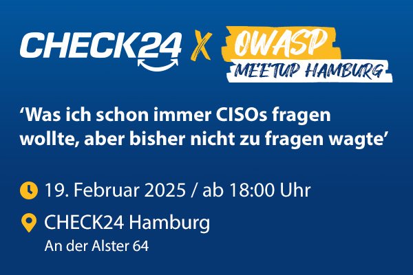 CHECK24 x OWASP Meetup Hamburg