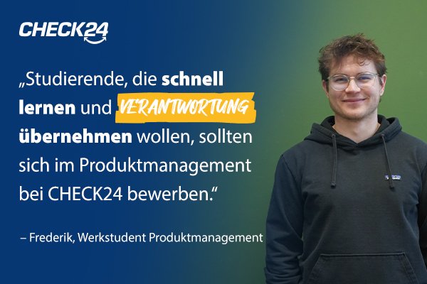 Frederik, Werkstudent Produktmanagement