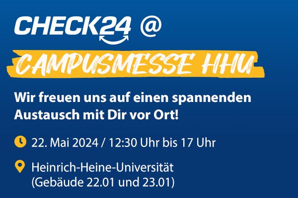 CHECK24 @ Campusmesse Düsseldorf